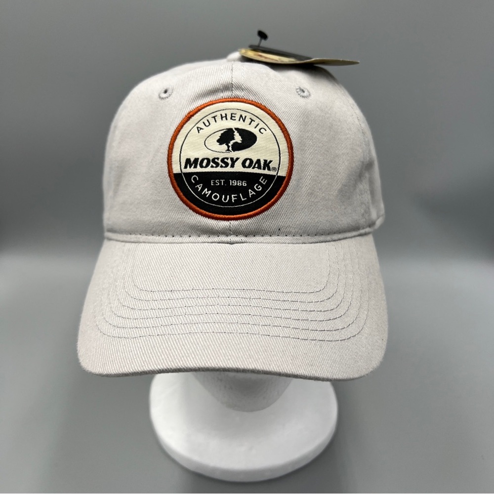 Mossy Oak Camo Authentic Khaki Hat, Adjustable Cap. OSFM